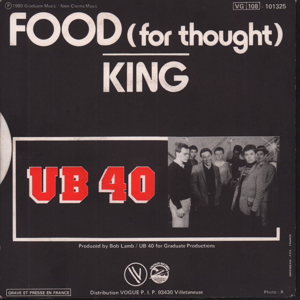 UB40 - Food For Thought - 7 Inch