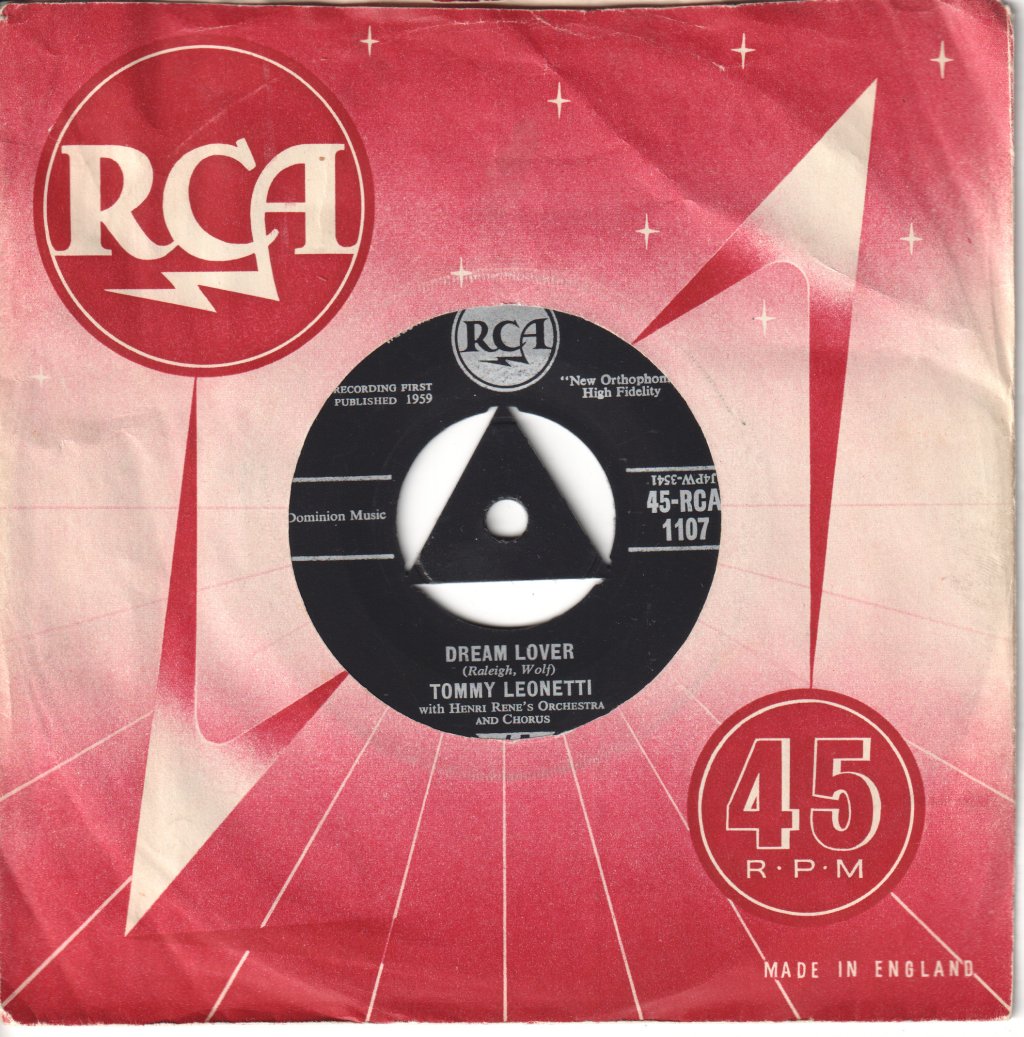 Tommy Leonetti - Moonlight Serenade / Dream Lover - 7 Inch