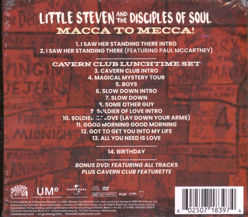 Little Steven And The Disciples Of Soul - Macca To Mecca! Live At The Cavern Club, Liverpool - Cd/Dvd