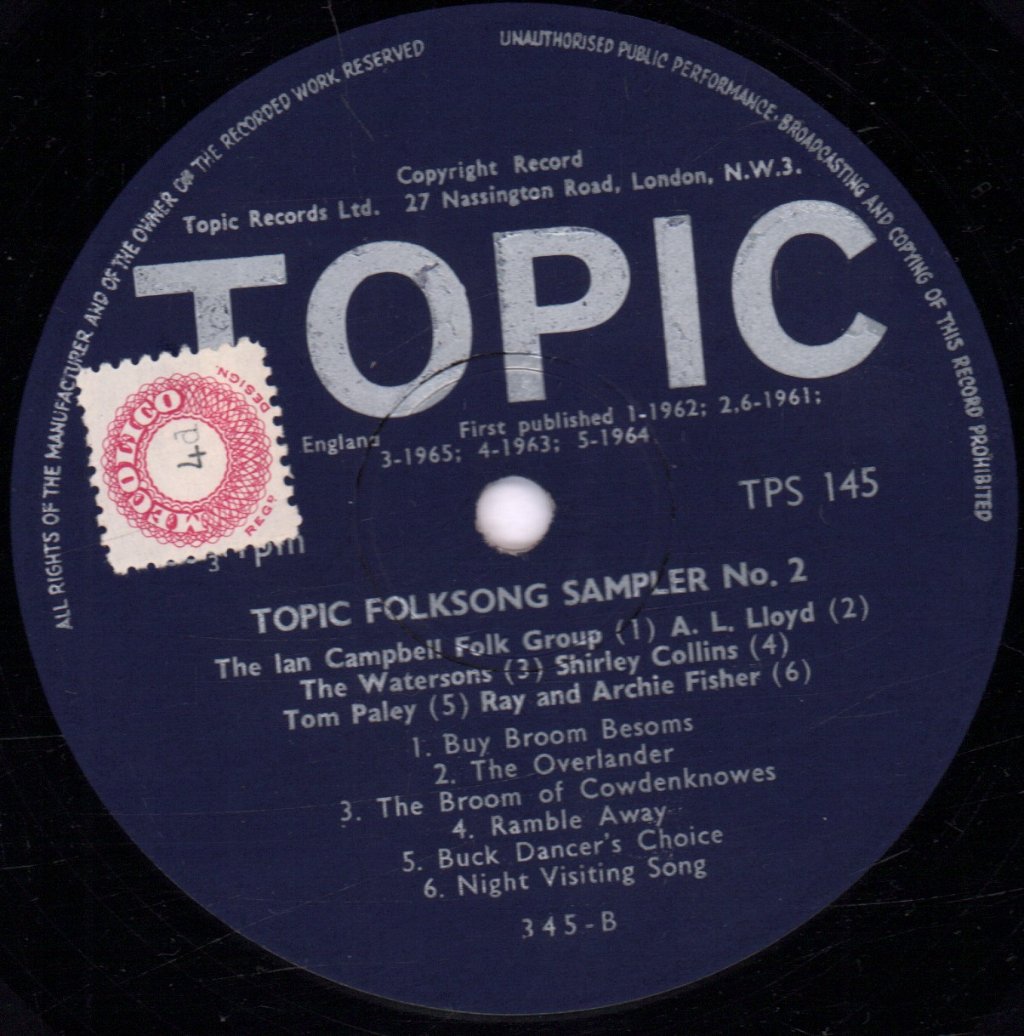 Topic Sampler No. 2 - Folk Songs - Lp