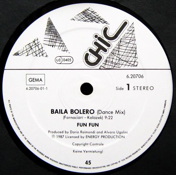 Fun Fun - Baila Bolero - 12 Inch
