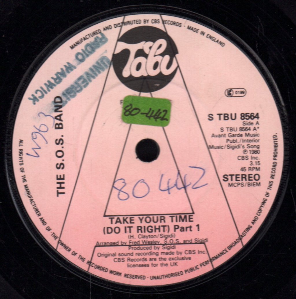 S.O.S. Band - Take Your Time - 7 Inch