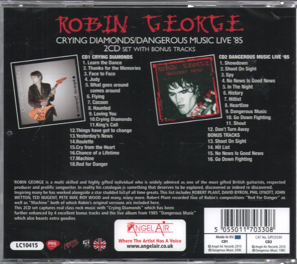 Robin George - Crying Diamonds / Dangerous Music Live '85 - Double Cd