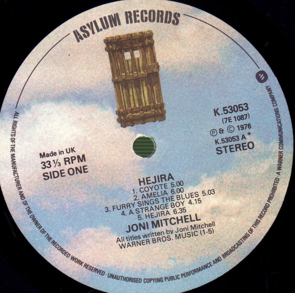 Joni Mitchell - Hejira - Lp