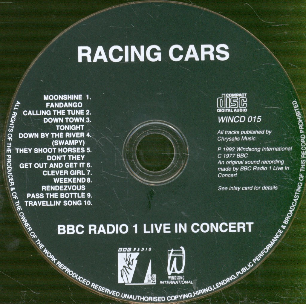 Racing Cars - BBC Radio 1 Live In Concert - Cd