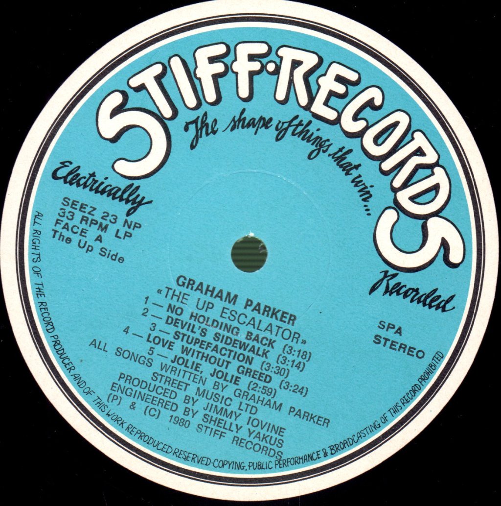 Graham Parker And The Rumour - Up Escalator - Lp