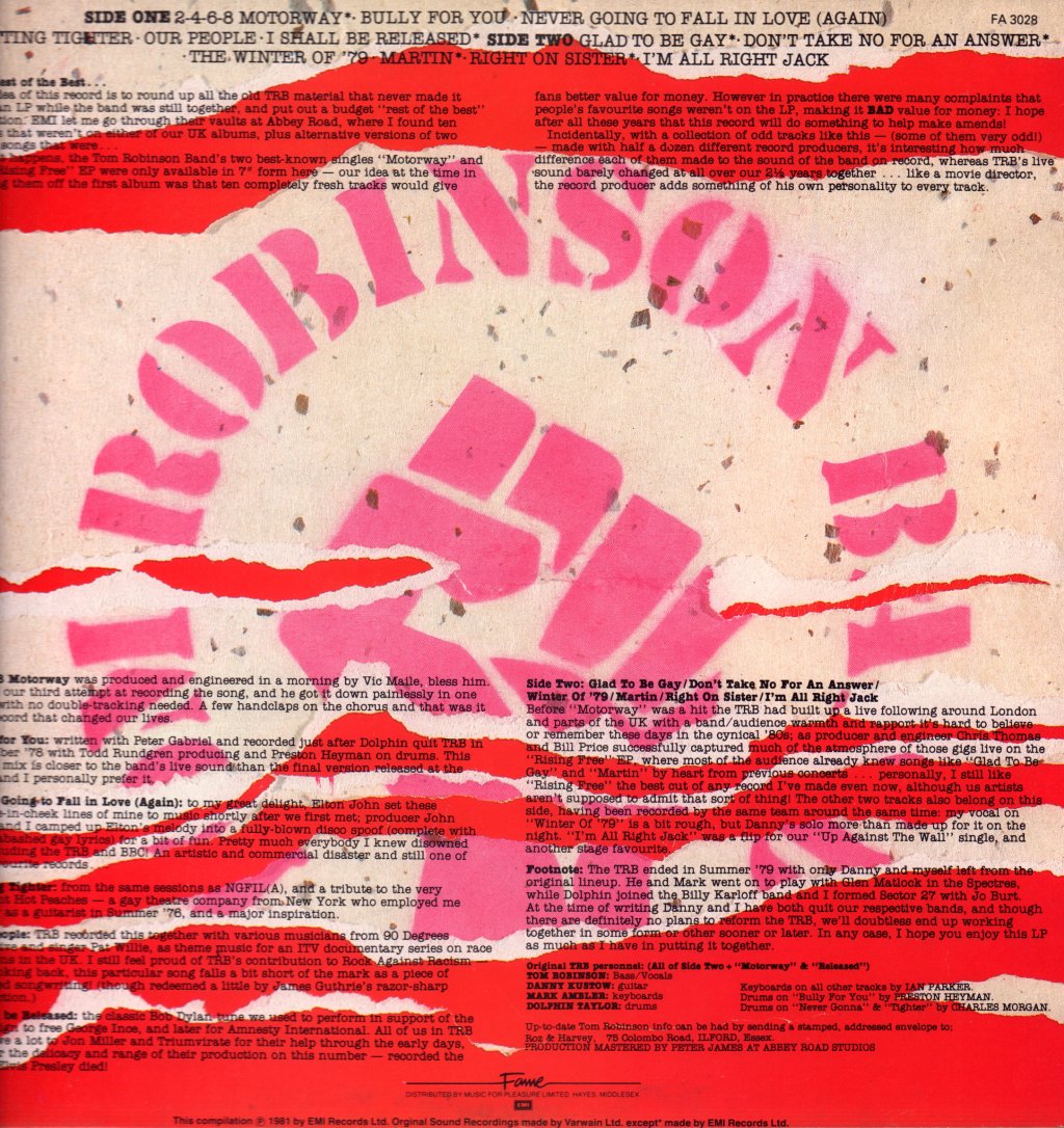 Tom Robinson Band - Tom Robinson Band - Lp