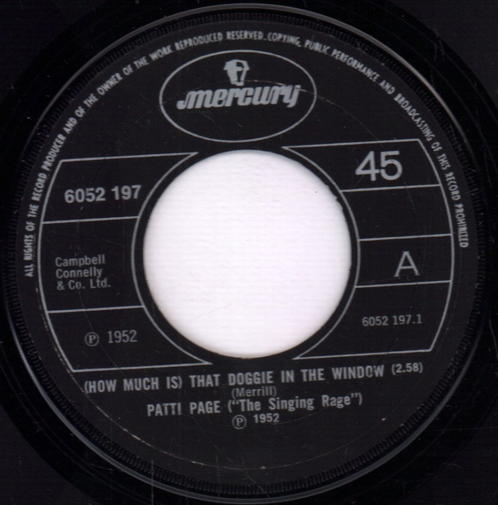 Patti Page - That Doggie In The Window - 7 Inch