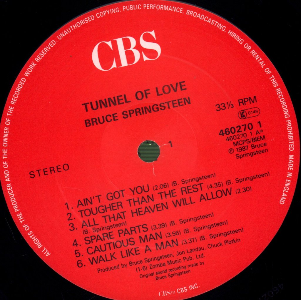 Bruce Springsteen - Tunnel Of Love - Lp