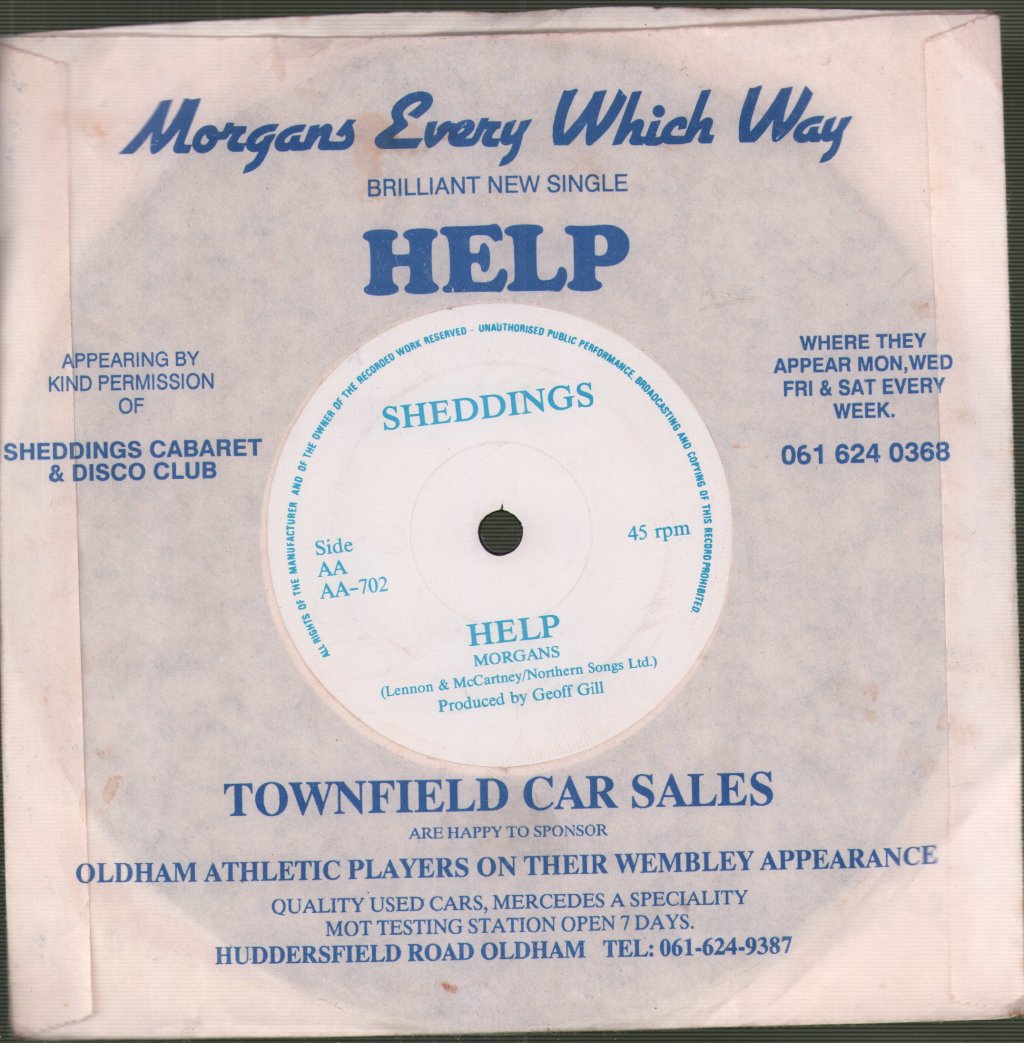 Oldham Athletic Football Club Featuring Cannon And Ball - Boys In Blue / Help - 7 Inch