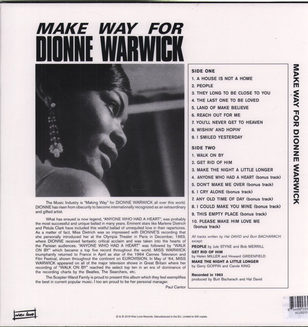 Dionne Warwick - Make Way For Dionne Warwick - Lp