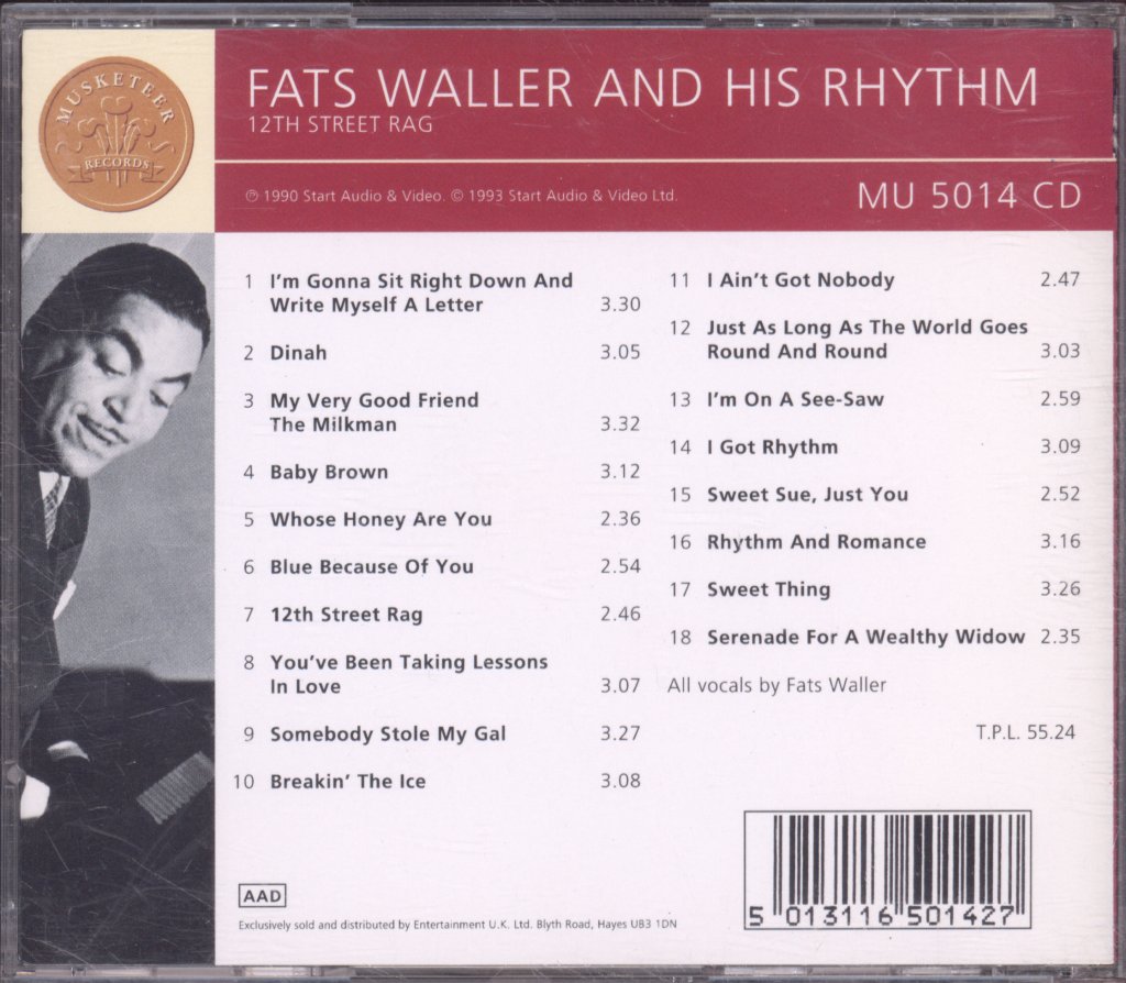 Fats Waller & His Rhythm - 12th Street Rag - Cd
