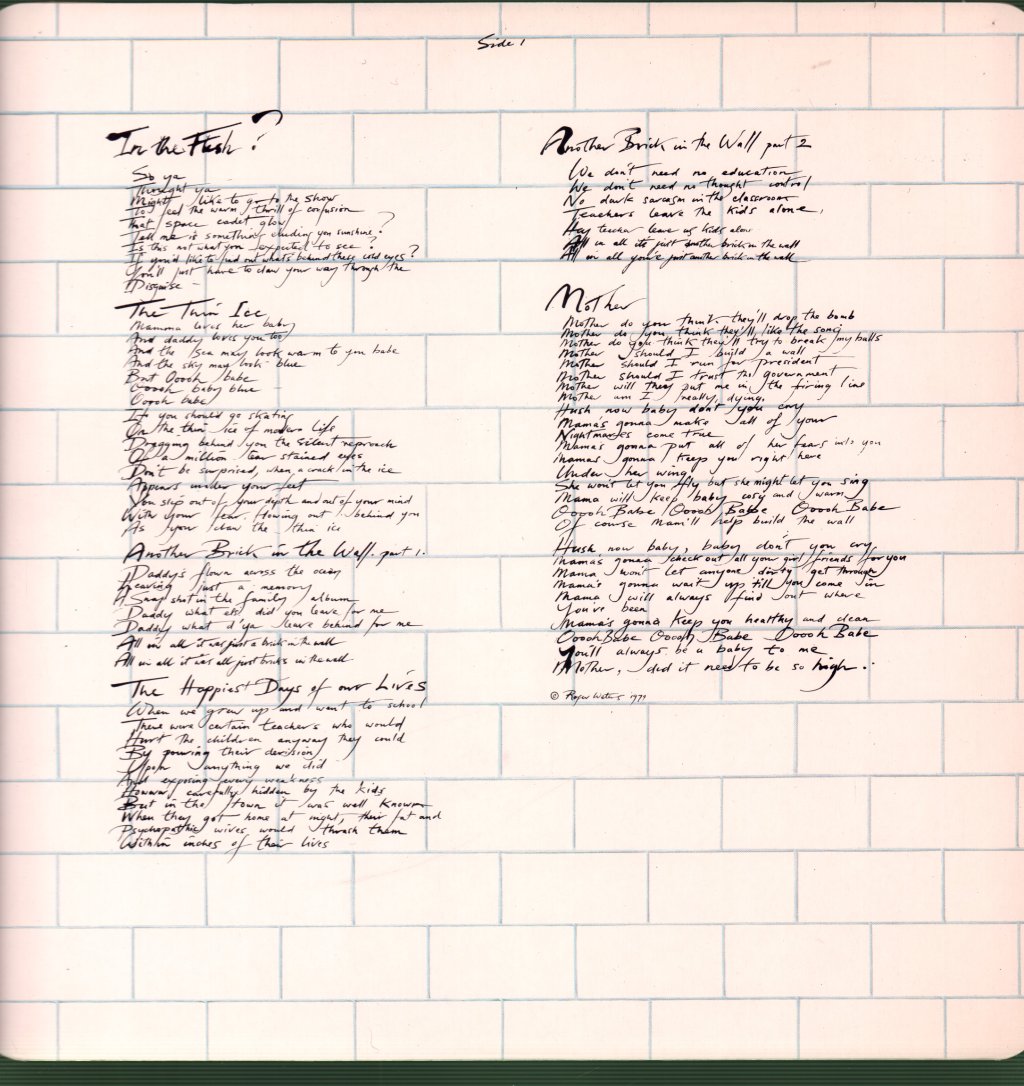 Pink Floyd - Wall - Double Lp