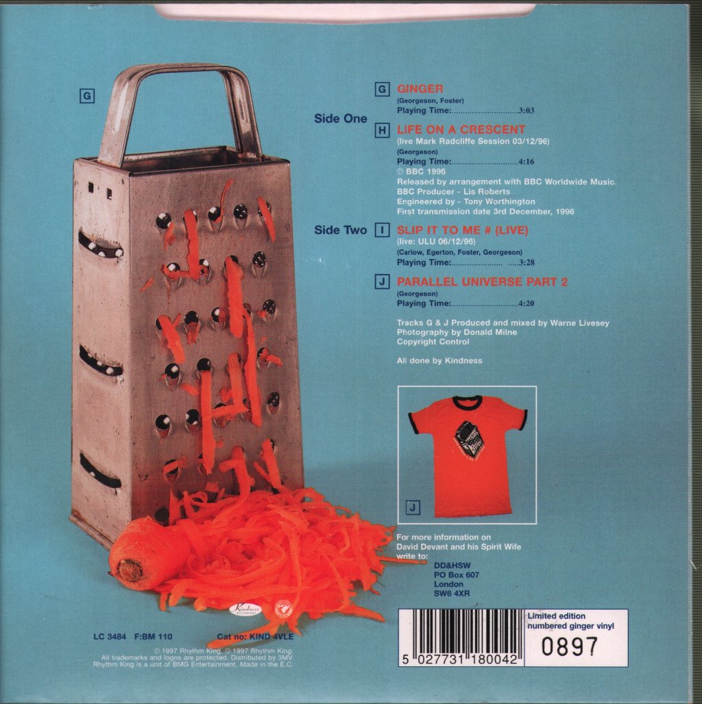 David Devant And His Spirit Wife - Ginger EP - 7 Inch