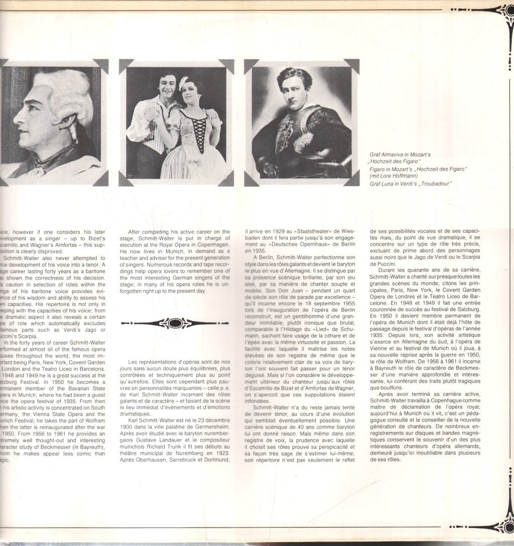 Karl Schmitt-Walter - Historische Aufnahmen Aus Den Jahren 1941-1946 - Double Lp