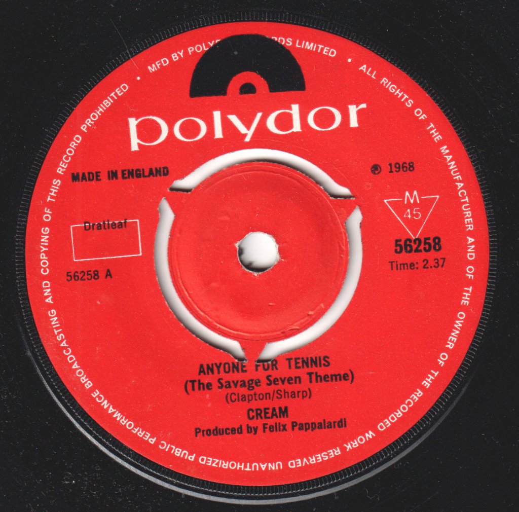 Cream - Anyone For Tennis - 7 Inch