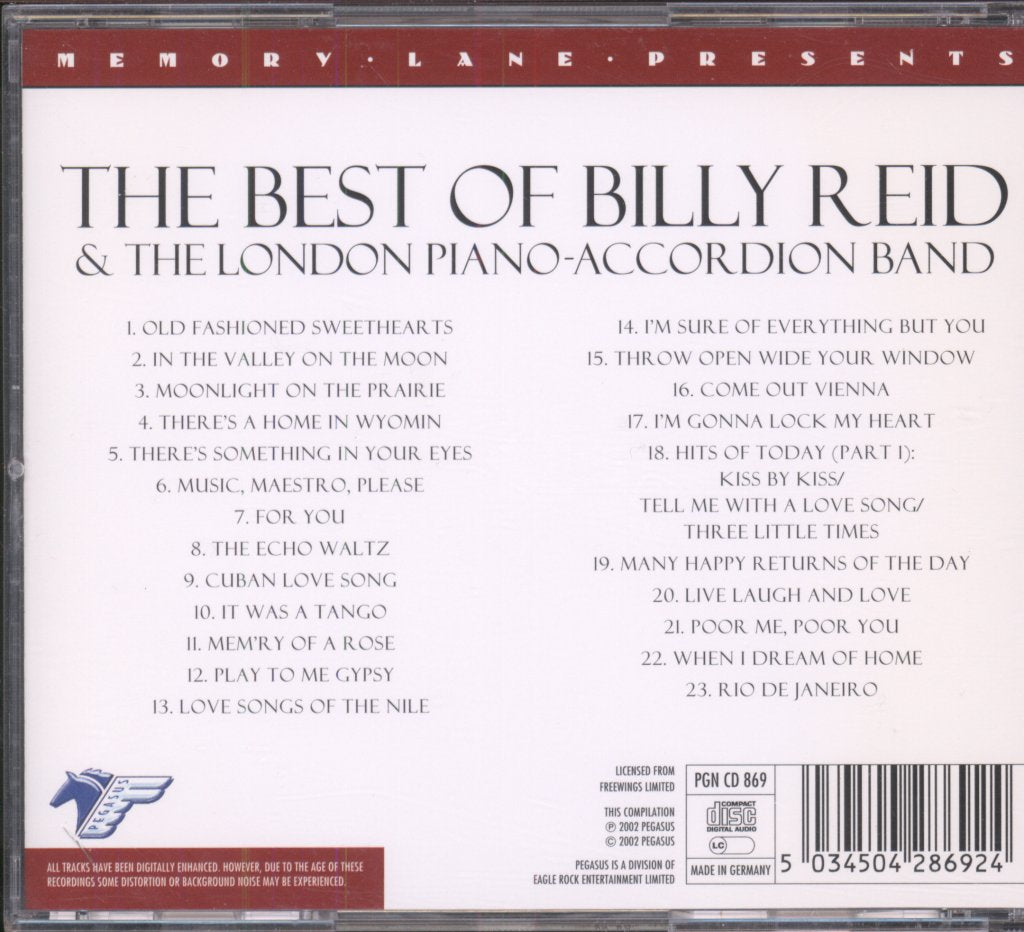Billy Reid And The London Piano-Accordion Band - Best Of Billy Reid And The London Piano-Accordion Band - Cd