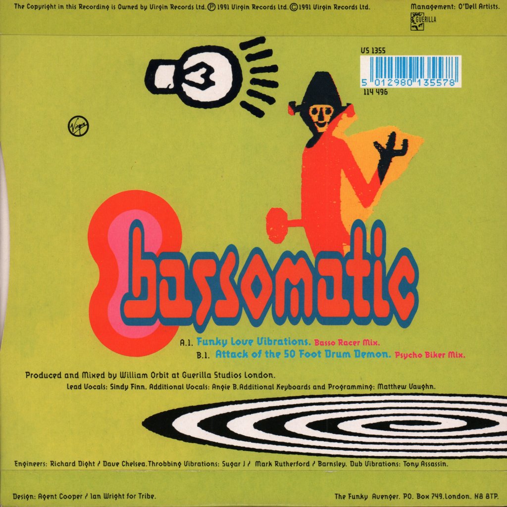 Bassomatic - Funky Love Vibrations - 7 Inch