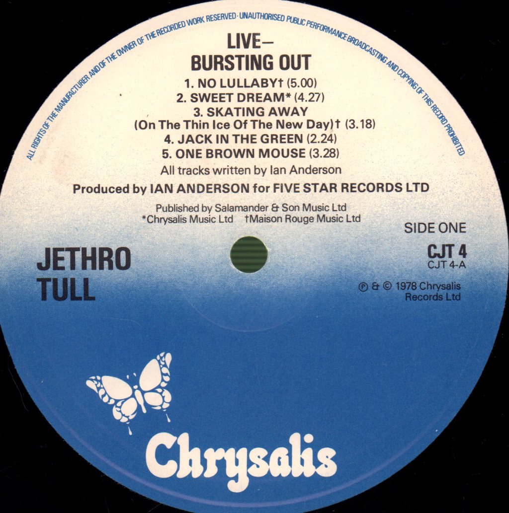Jethro Tull - Bursting Out - Double Lp