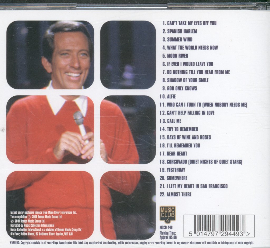 Andy Williams - Music To Fall In Love By - Cd