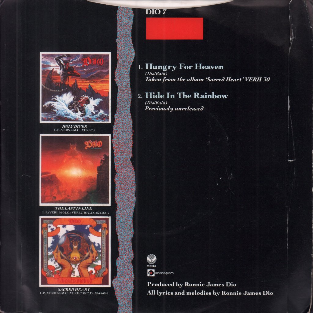 Dio - Hungry For Heaven - 7 Inch