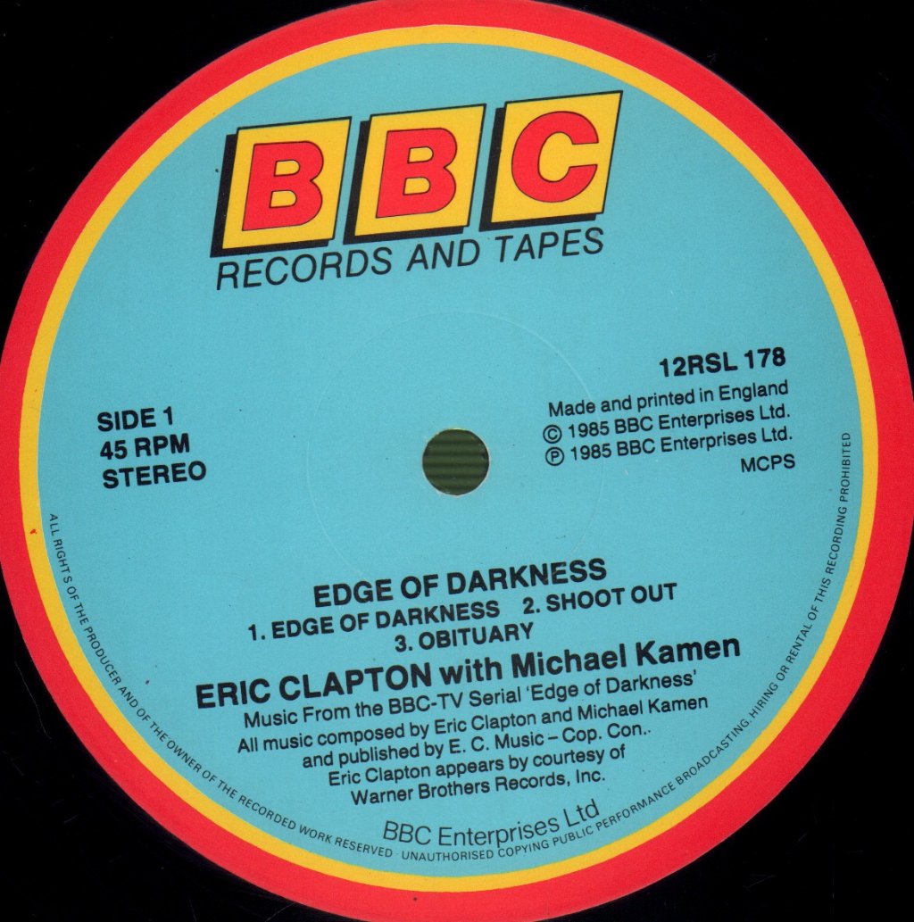 Eric Clapton - Edge Of Darkness - 12 Inch