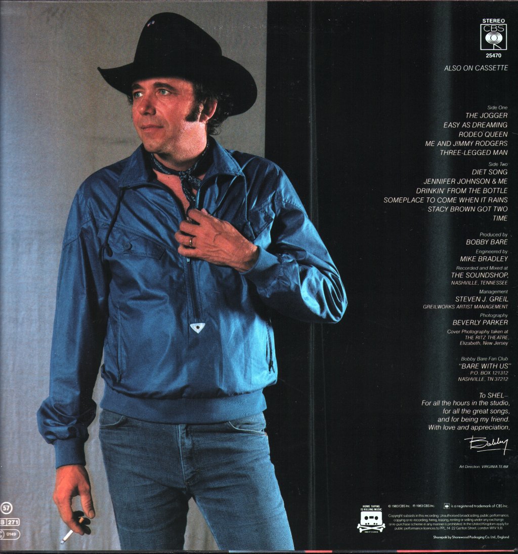 Bobby Bare - Drinkin' From The Bottle Singin' From The Heart - Lp