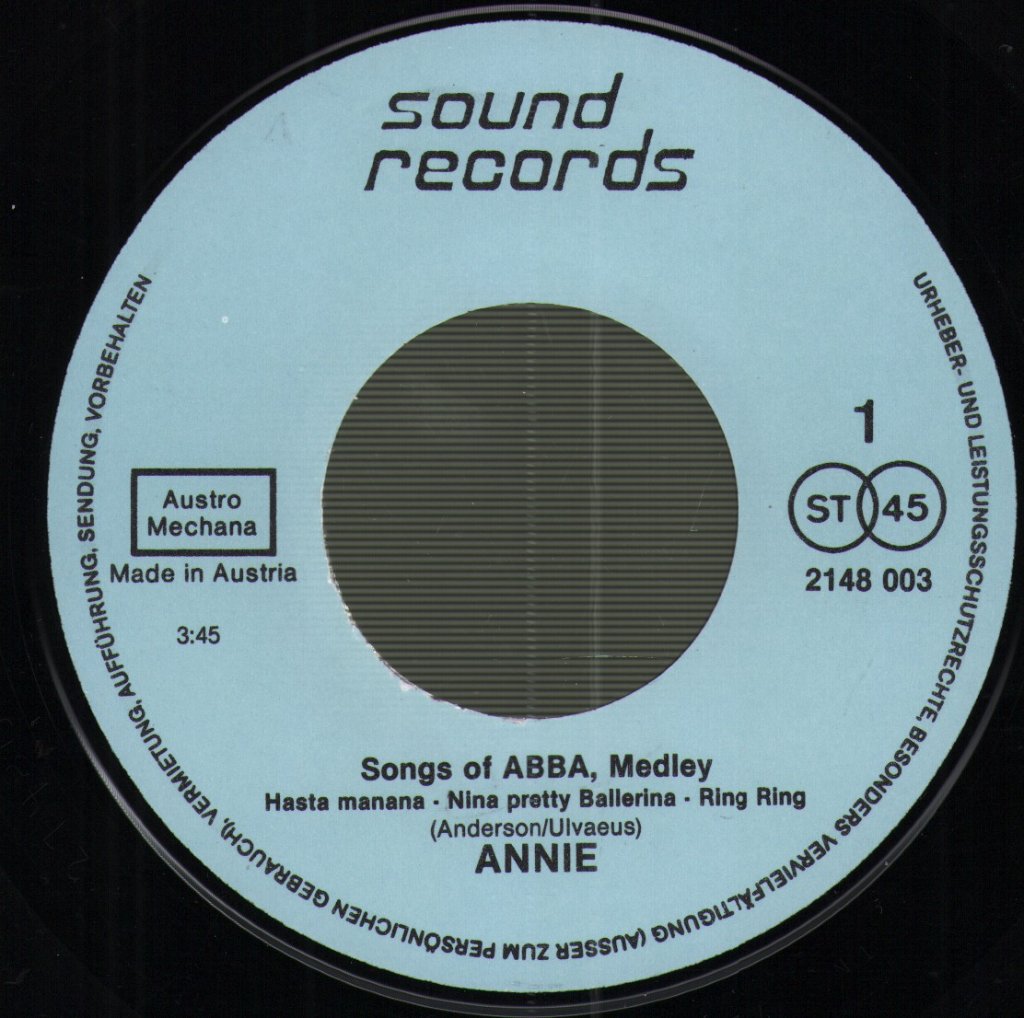 Aniko Benko - Songs Of Abba - 7 Inch