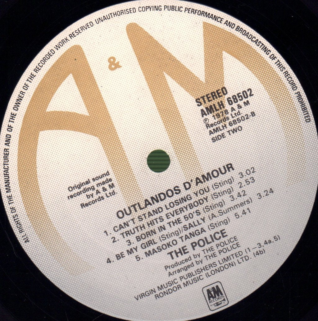 Police - Outlandos D'amour - Lp