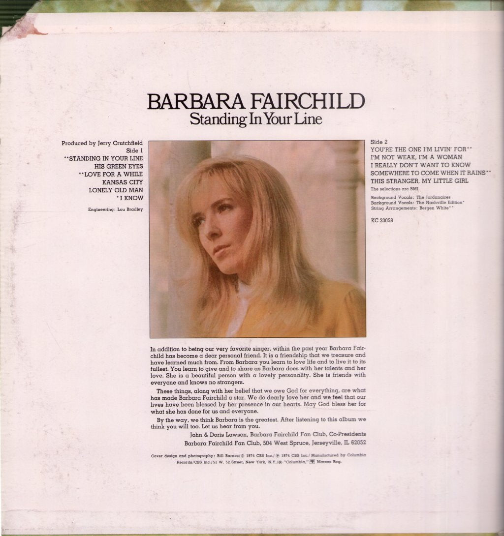Barbara Fairchild - Standing In Your Line - Lp