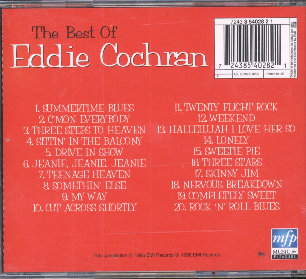 Eddie Cochran - Best Of - Cd
