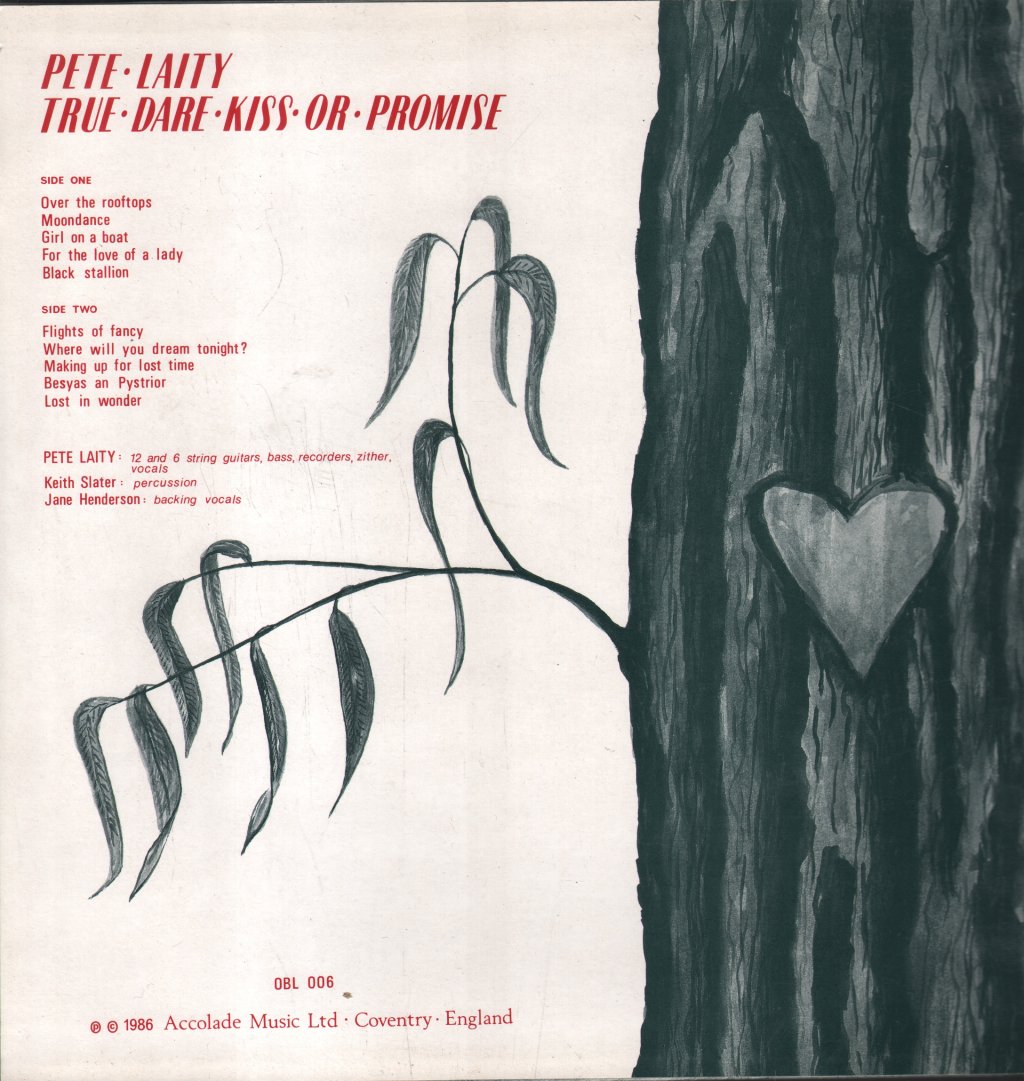 Pete Laity - True Dare Kiss Or Promise - Lp