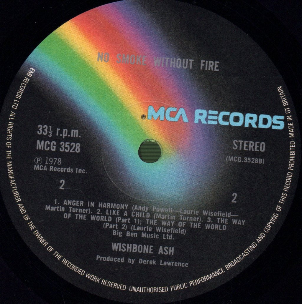Wishbone Ash - No Smoke Without Fire - Lp