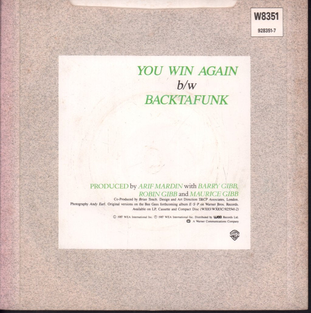 Bee Gees - You Win Again - 7 Inch