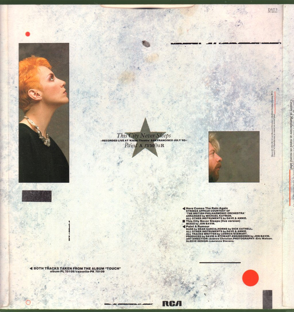Eurythmics - Here Comes The Rain Again - 12 Inch