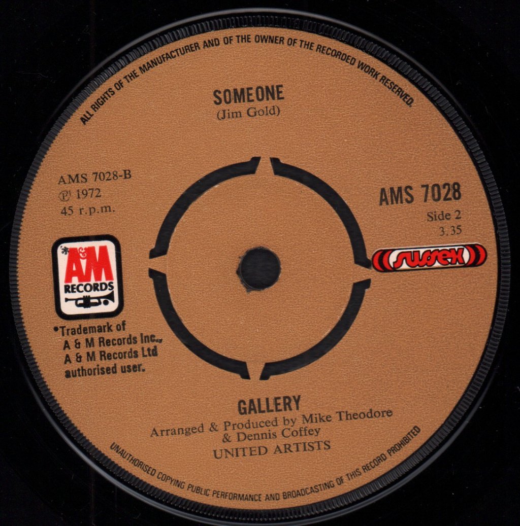 Gallery Featuring Jim Gold - I Believe In Music - 7 Inch