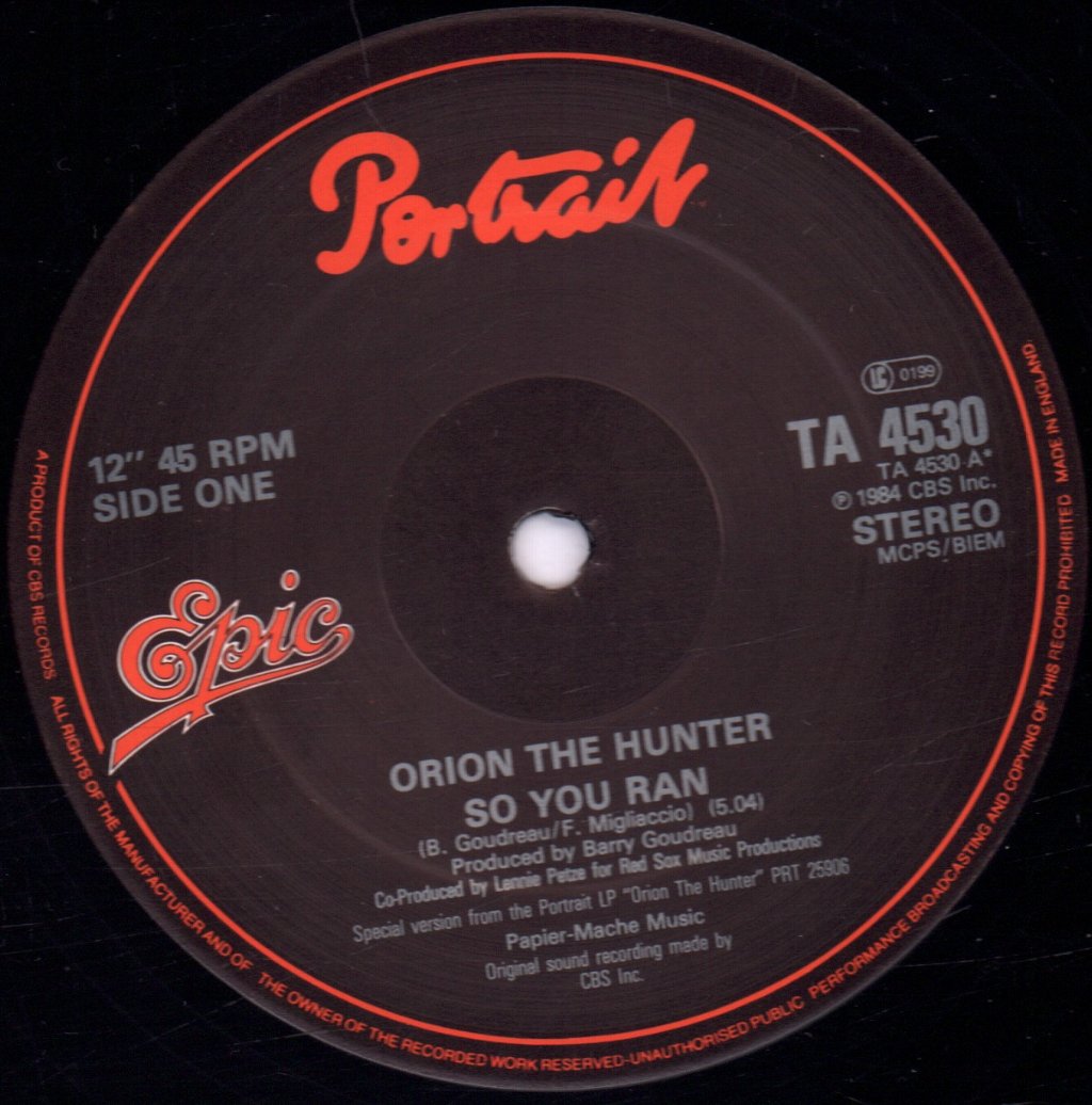 Orion The Hunter - So You Ran - 12 Inch