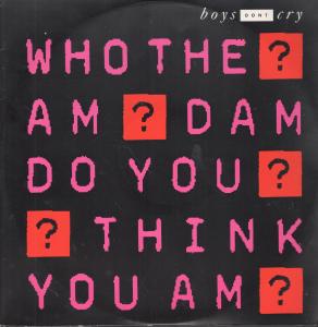 Boys Don't Cry - Who The Am Dam Do You Think You Am - 12 Inch
