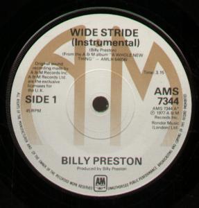 Billy Preston - Wide Stride - 7 Inch