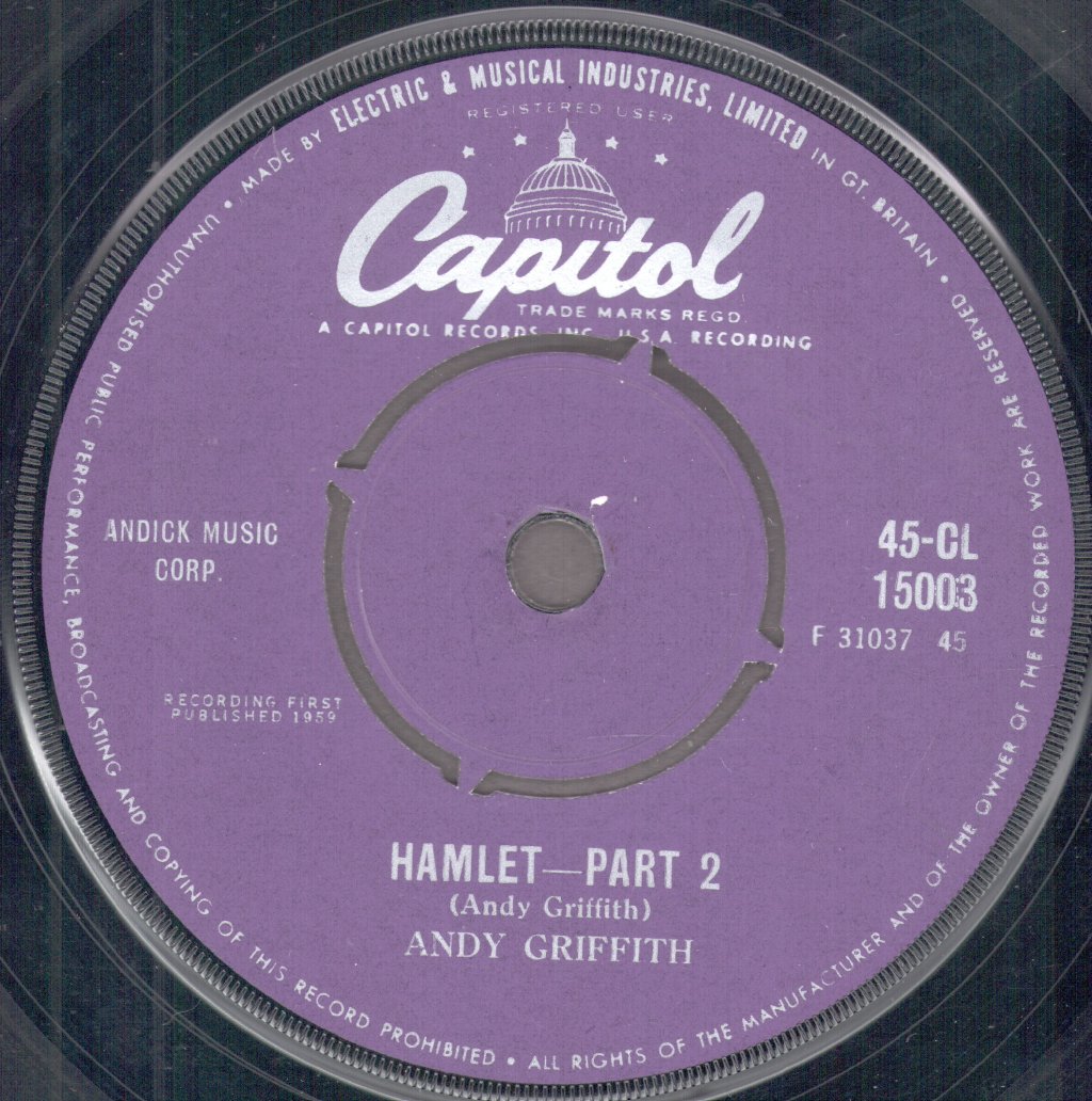 Andy Griffith - Hamlet - Part 1 - 7 Inch