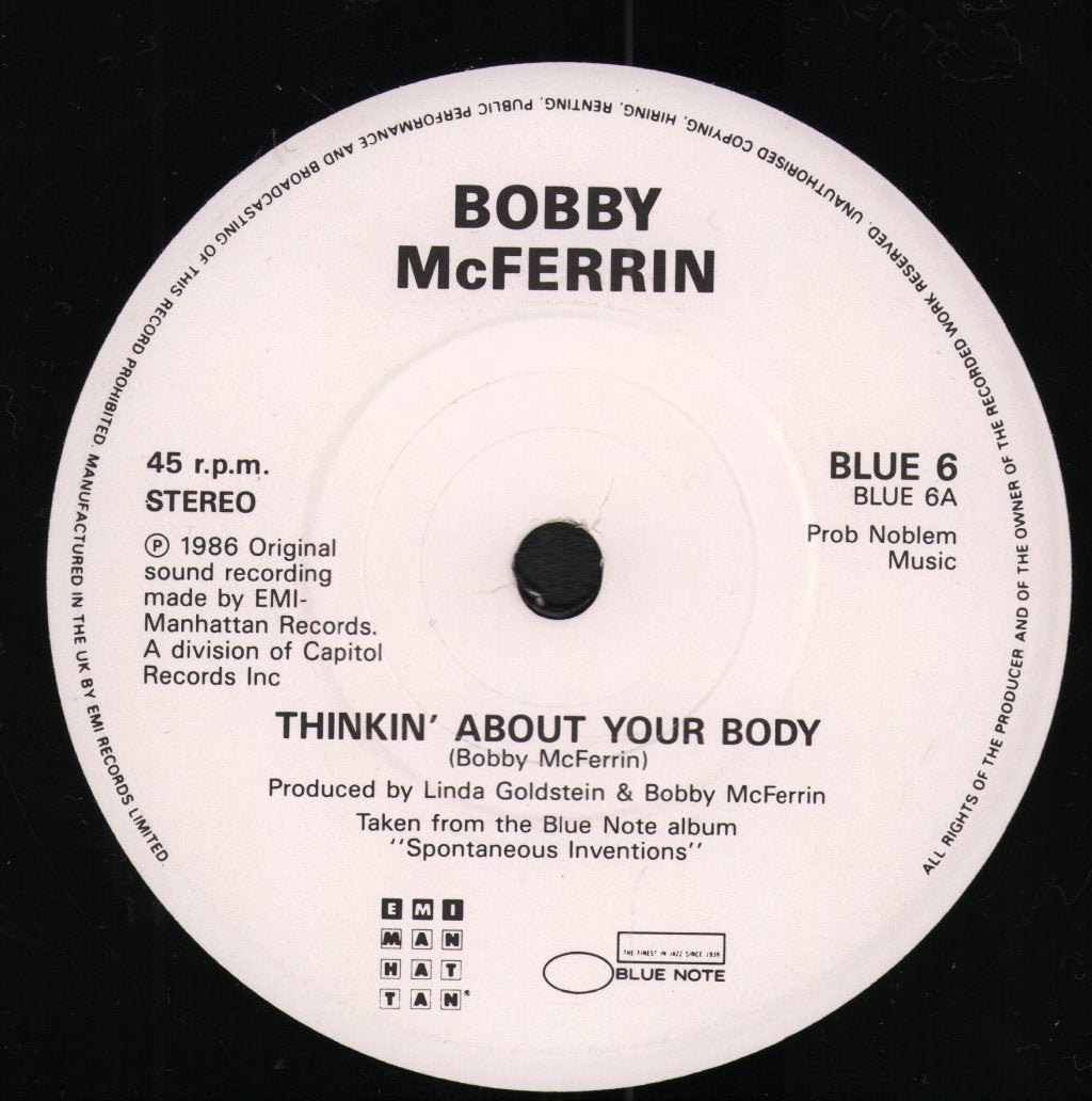 Bobby McFerrin - Thinkin' About Your Body - 7 Inch