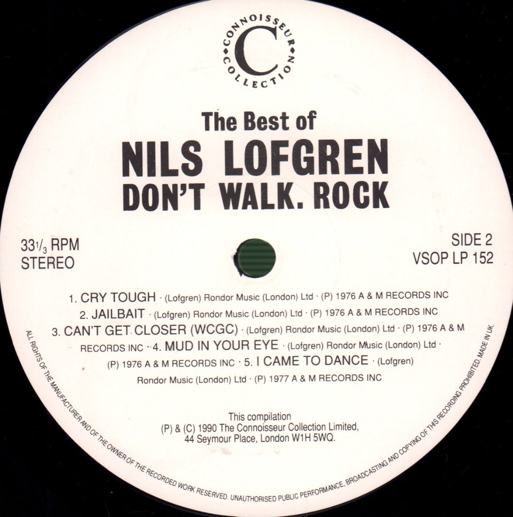Nils Lofgren - Don't Walk. Rock (Best Of) - Double Lp