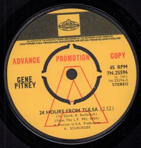 Gene Pitney - 24 Hours From Tulsa - 7 Inch