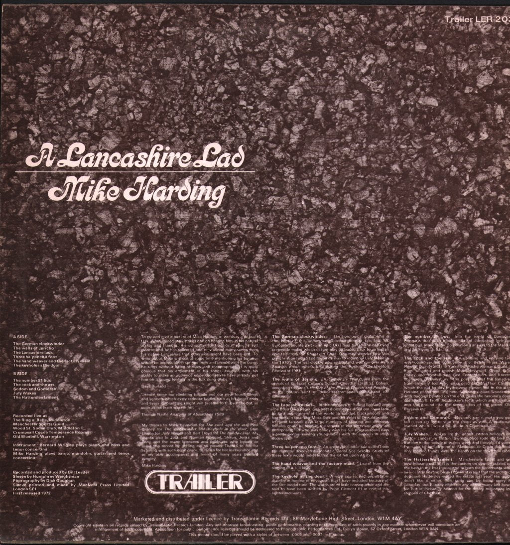 Mike Harding - A Lancashire Lad - Lp