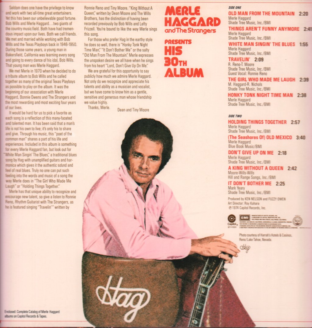 Merle Haggard And The Strangers - Presents His 30th Album - Lp