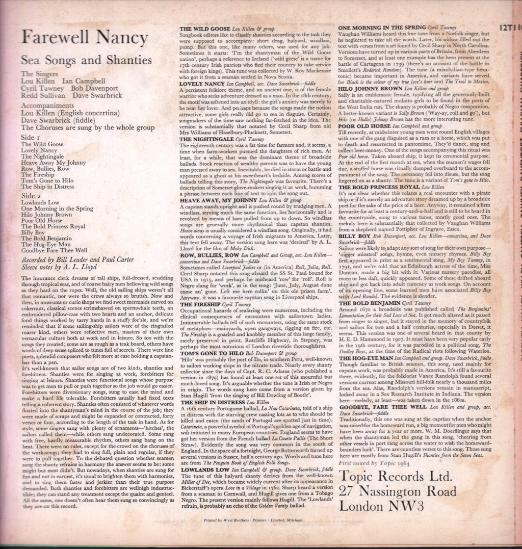 Various Artists - Farewell Nancy - Lp