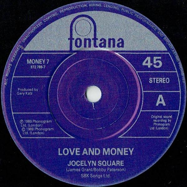 Love And Money - Jocelyn Square - 7 Inch