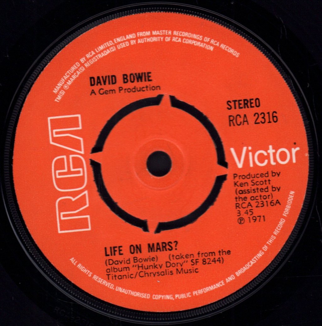 David Bowie - Life On Mars - 7 Inch