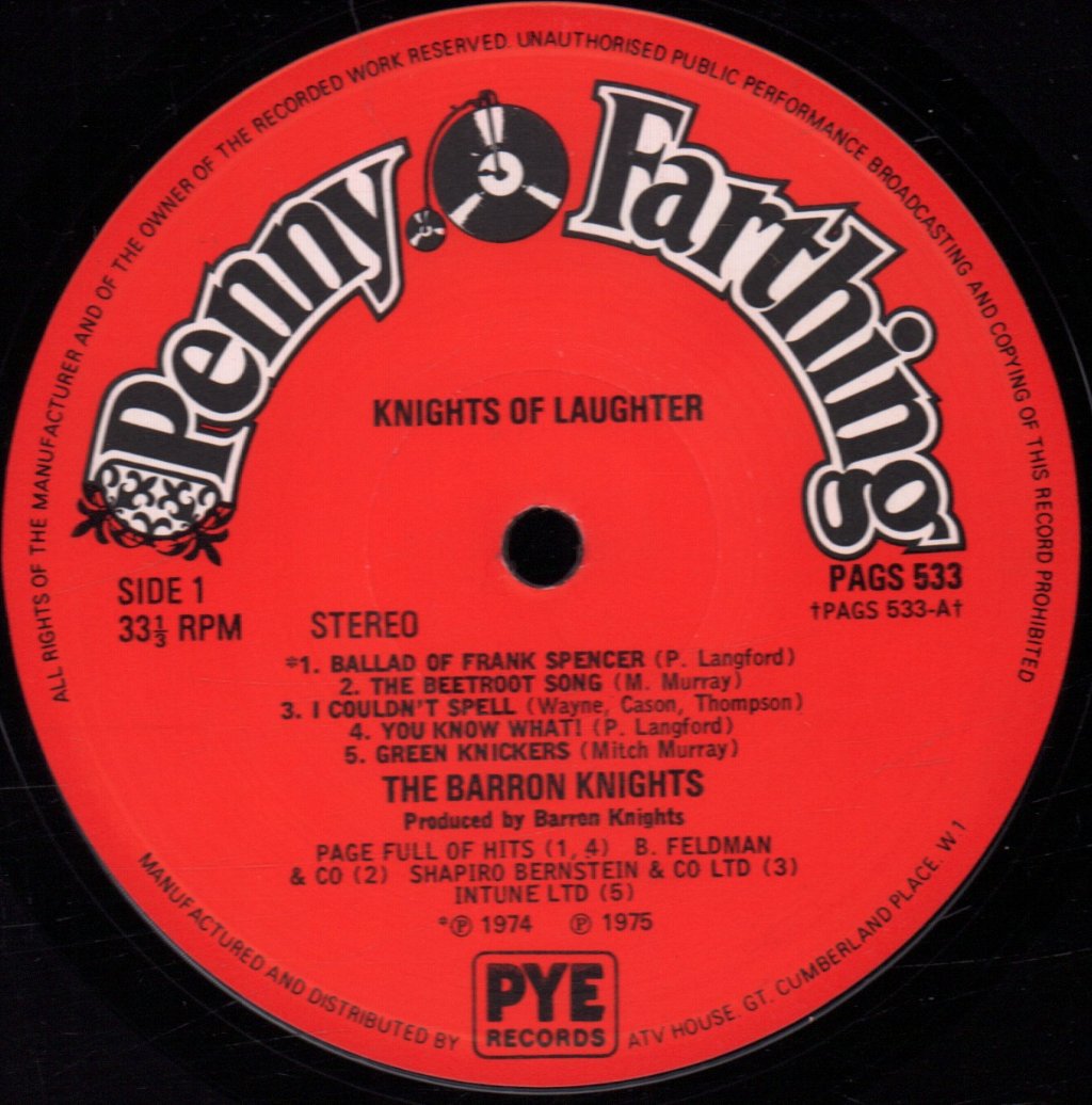Barron Knights - Knights Of Laughter - Lp