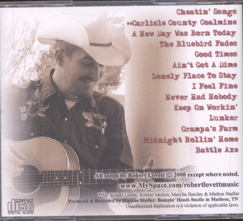 Robert Lovett - Keep On Workin' - Cdr